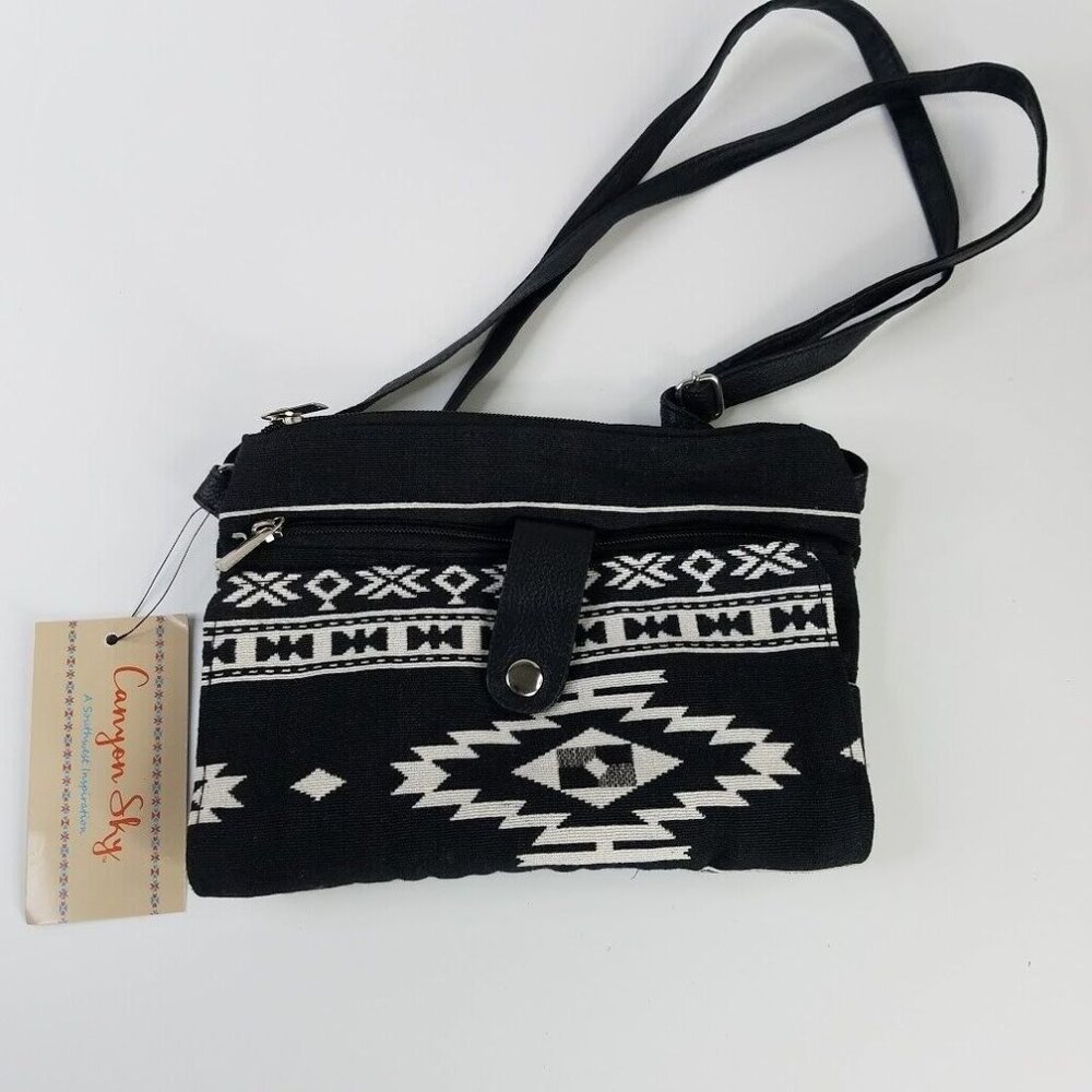 New Canyon Sky Crossbody Purse‎ 8.5" x 6" Southwest Tapestry Adjustable Strap